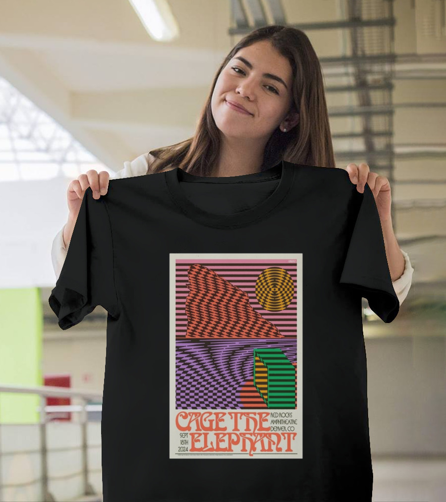 Cage The Elephant Sept 18 2024 Red Rocks Amphitheatre Denver CO T-Shirt