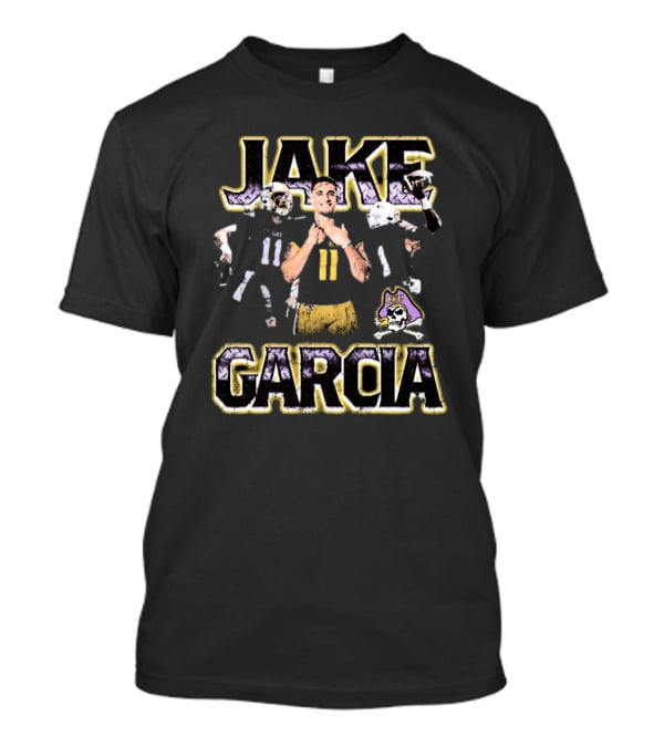 Jake Garcia East Carolina Pirates Football 11 Jersey Retro 90s T-Shirt