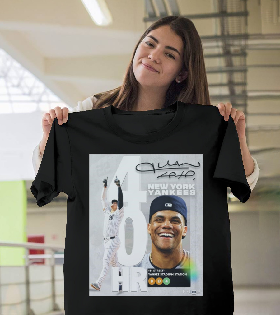 Juan Soto New York Yankees 40 HR 161st Street Yankee Stadium Station T-Shirt