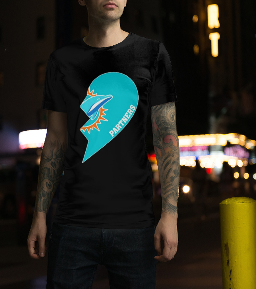 Miami Dolphins Partners Half Heart T-Shirt