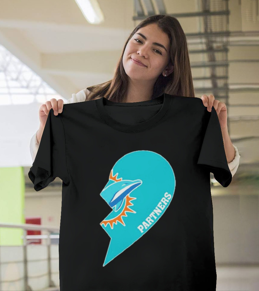 Miami Dolphins Partners Half Heart T-Shirt