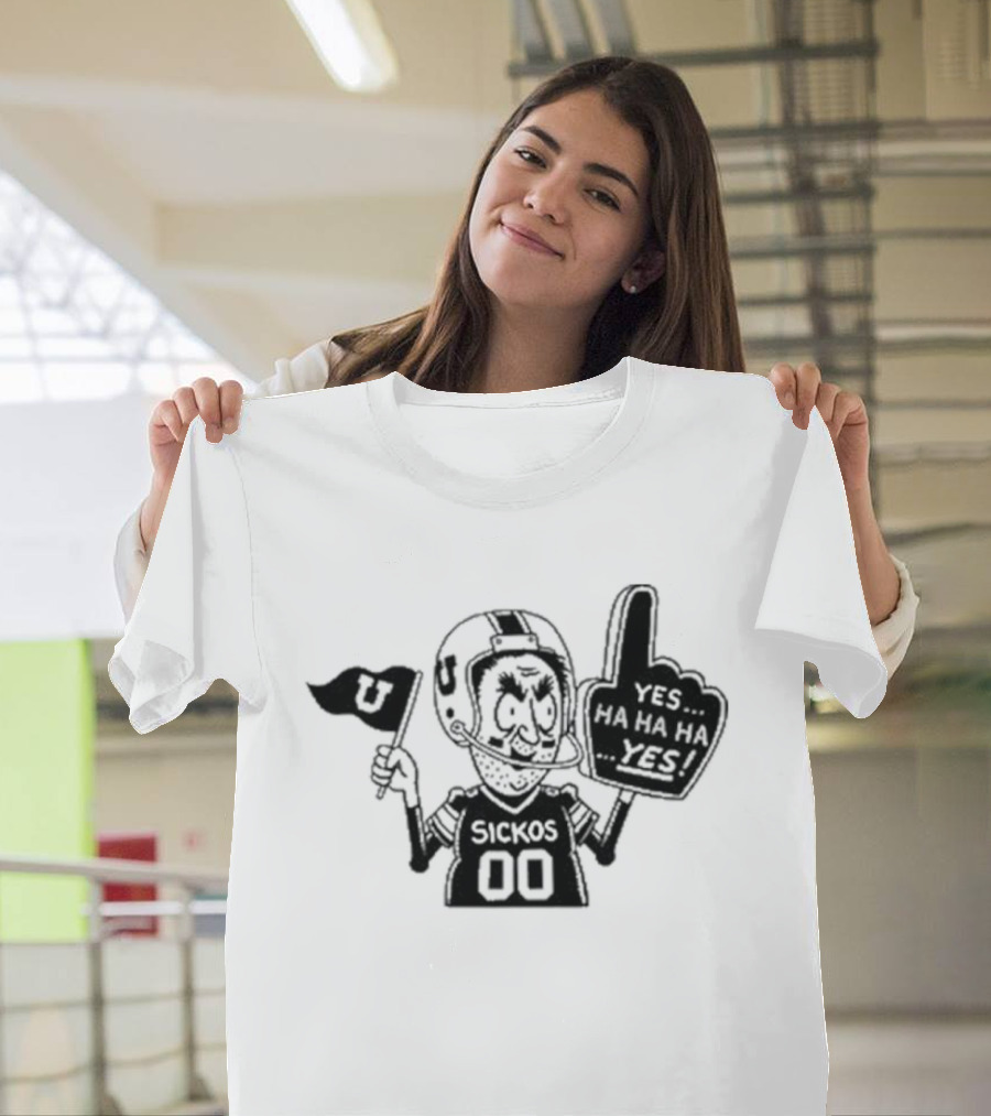 Sickos 00 Sports Fanatic Yes Ha Ha Ha U Finger Foam T-Shirt