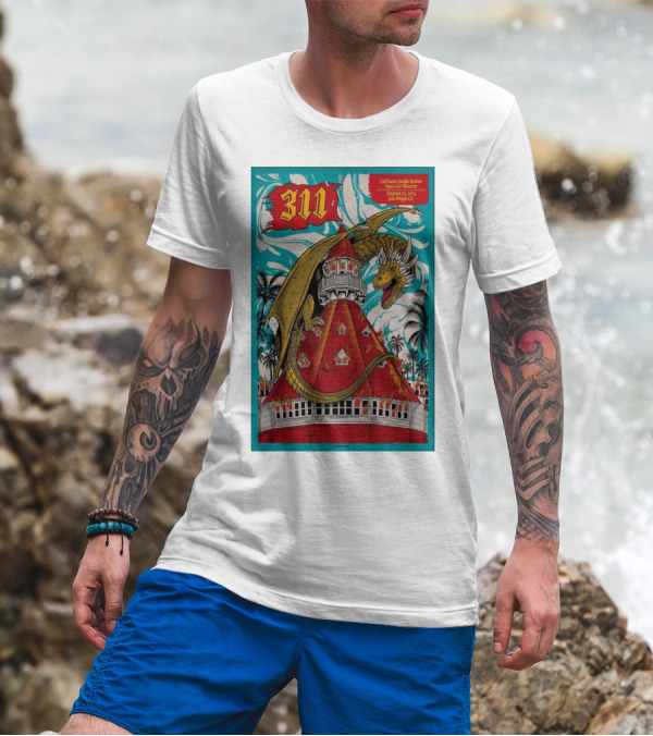 311 Aug 25 2024 Cal Coast Credit Union Open Air Theatre San Diego CA Dragon T-Shirt