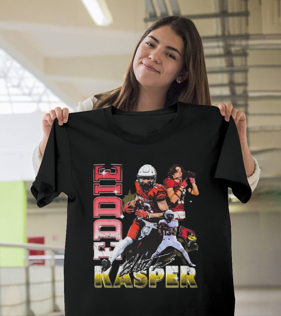Eddie Kasper Illinois State Redbirds Football Vintage Signature T-Shirt