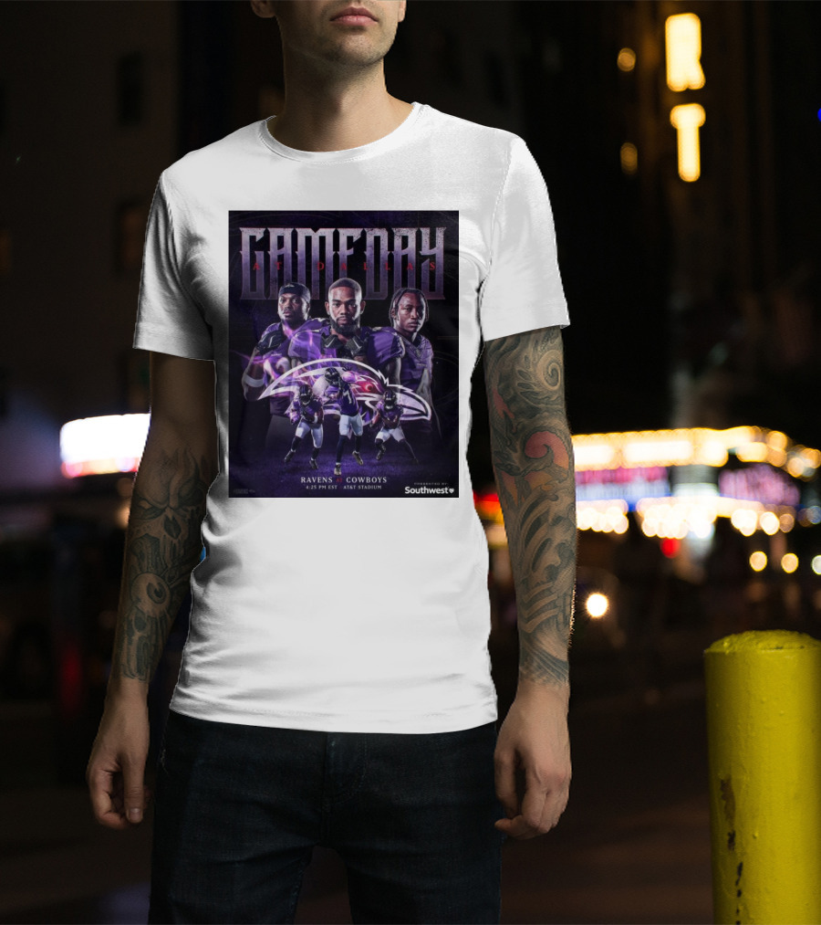 Gameday Ravens At Cowboys Southwest AT&T Stadium 4:25 PM EST T-Shirt