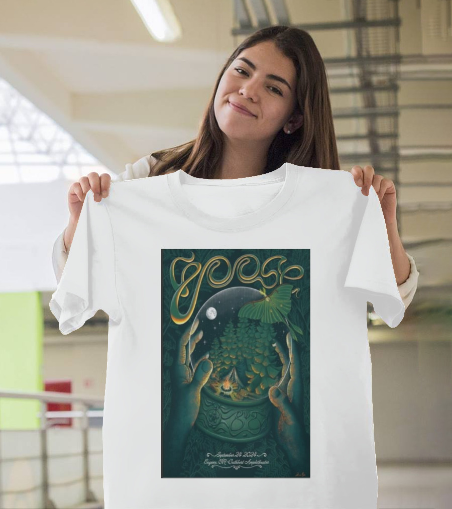 Goose September 24 2024 Eugene OR Cuthbert Amphitheater Tour T-Shirt