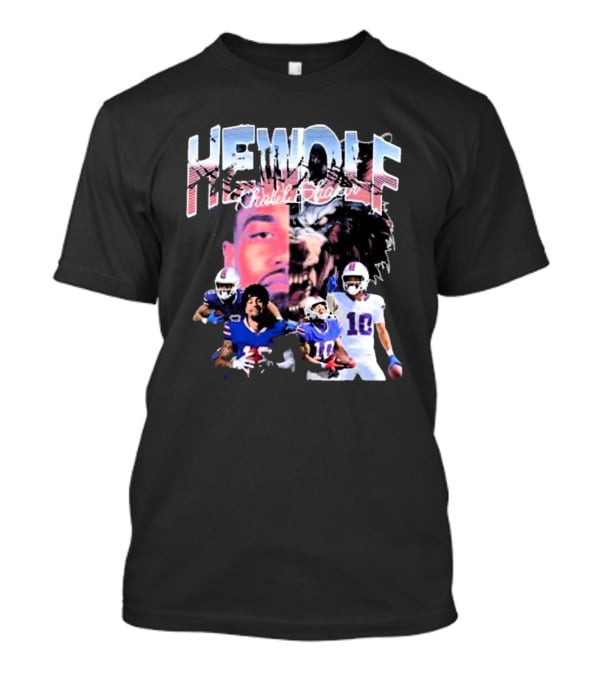 HeWolf Khalil Shakir Buffalo Bills NFL Players Wolf Fusion T-Shirt