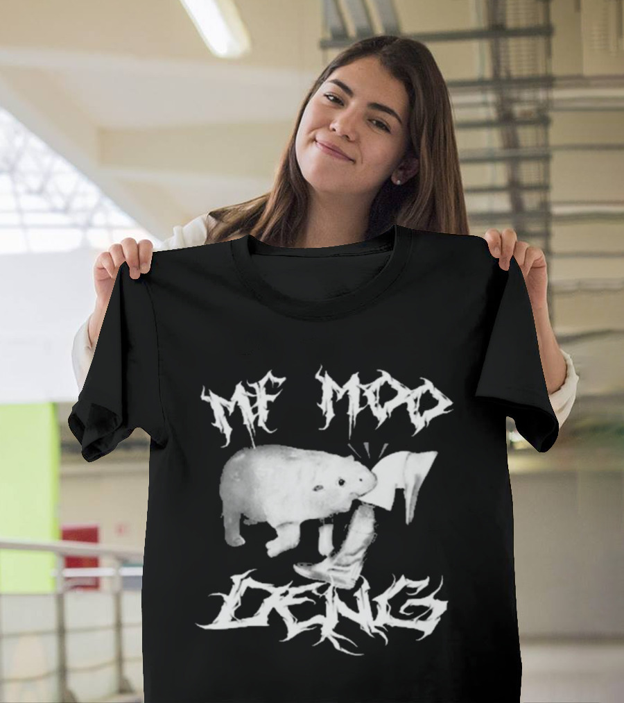 Jmcgg MF Moo Deng Polar Bear Kicking Boot Metal T-Shirt