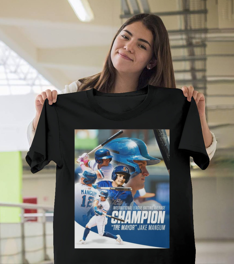 International League Batting Average Champion 2024 The Mayor Jake Mangum Mississippi State T-Shirt