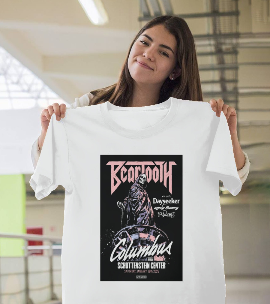 Beartooth with Guests Dayseeker and August Burns Red at the Schottenstein Center Columbus January 18 2025 T-Shirt