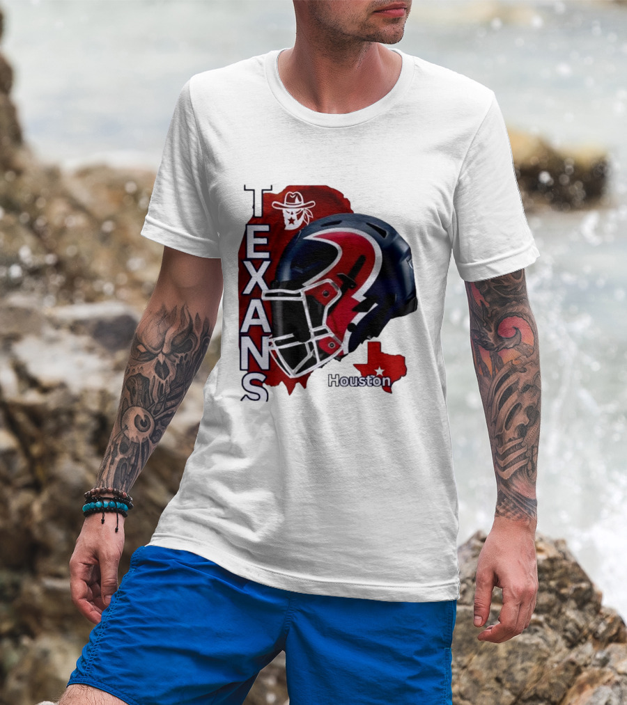 Texans Houston Team Spirit Sports Helmet Texans T-Shirt