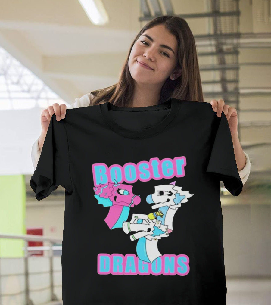 Booster Dragons Colorful Cartoon Characters T-Shirt