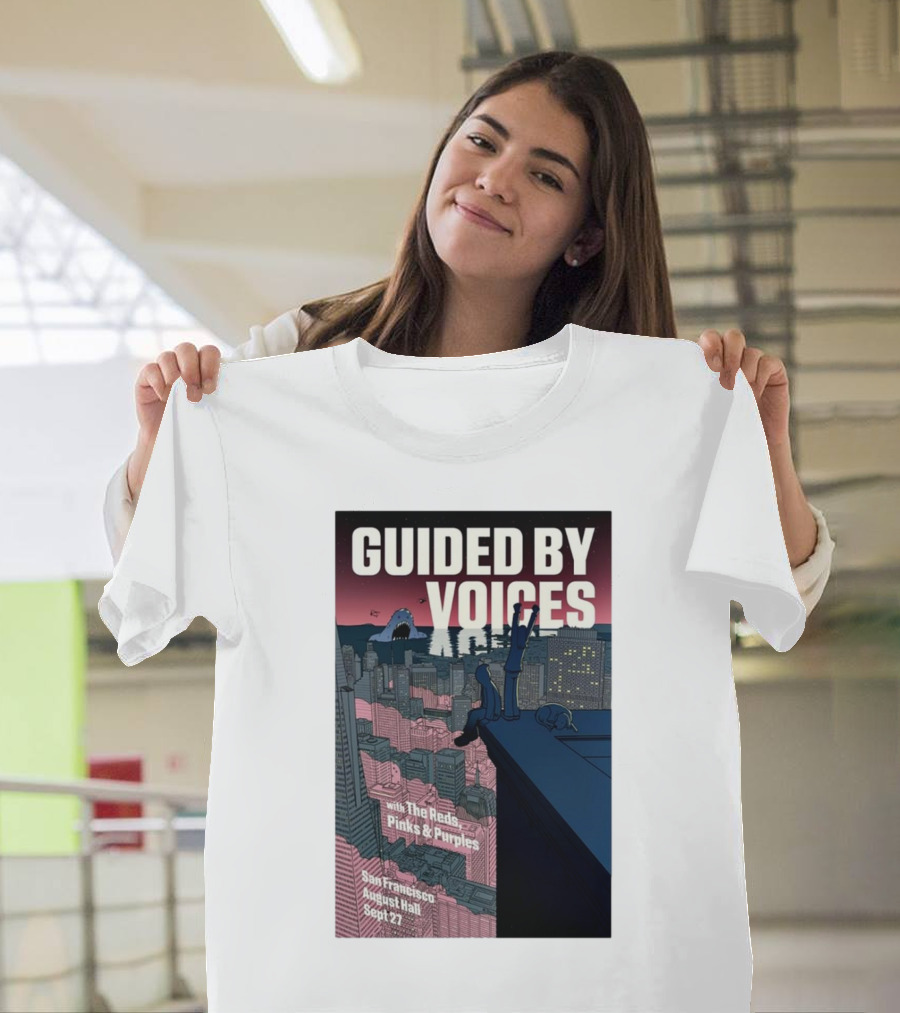Guided By Voices with The Reds, Pinks and Purples San Francisco August Hall Sept 27 T-Shirt