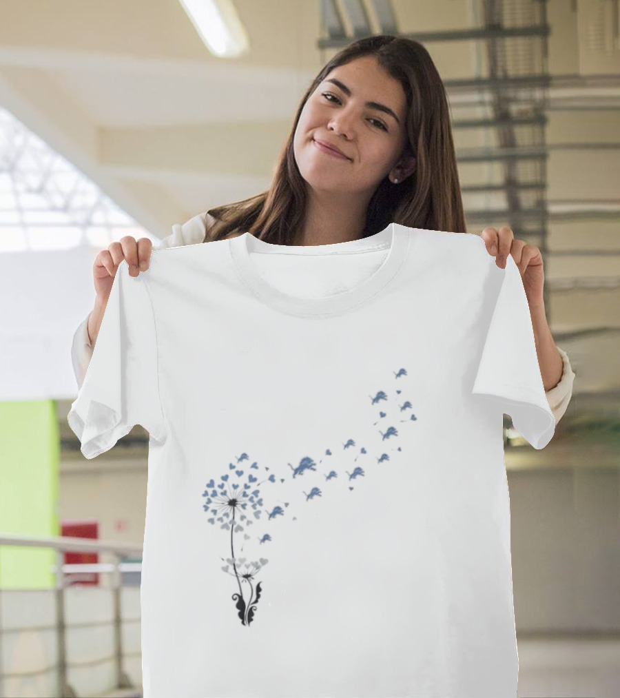 Detroit Lions Dandelion Flower Burst T-Shirt
