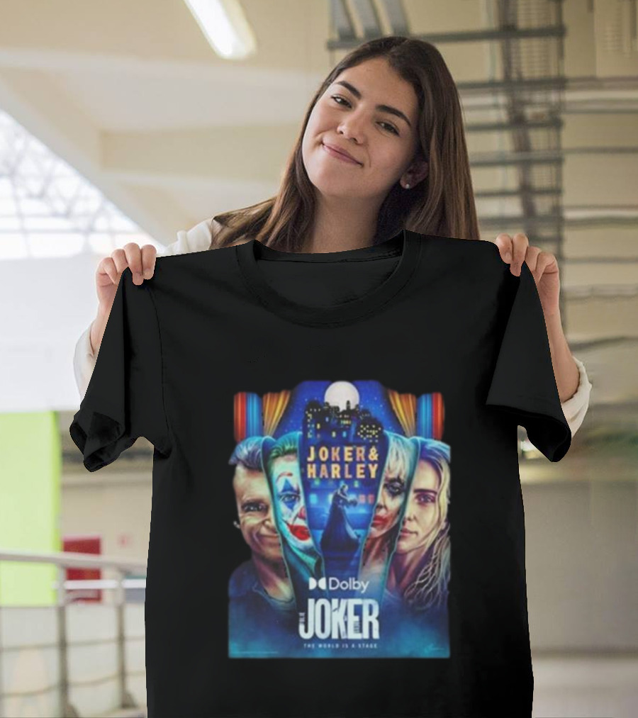 Joker 2 Folie A Deux 2024 Joker and Harley The World’s A Stage Movie T-Shirt