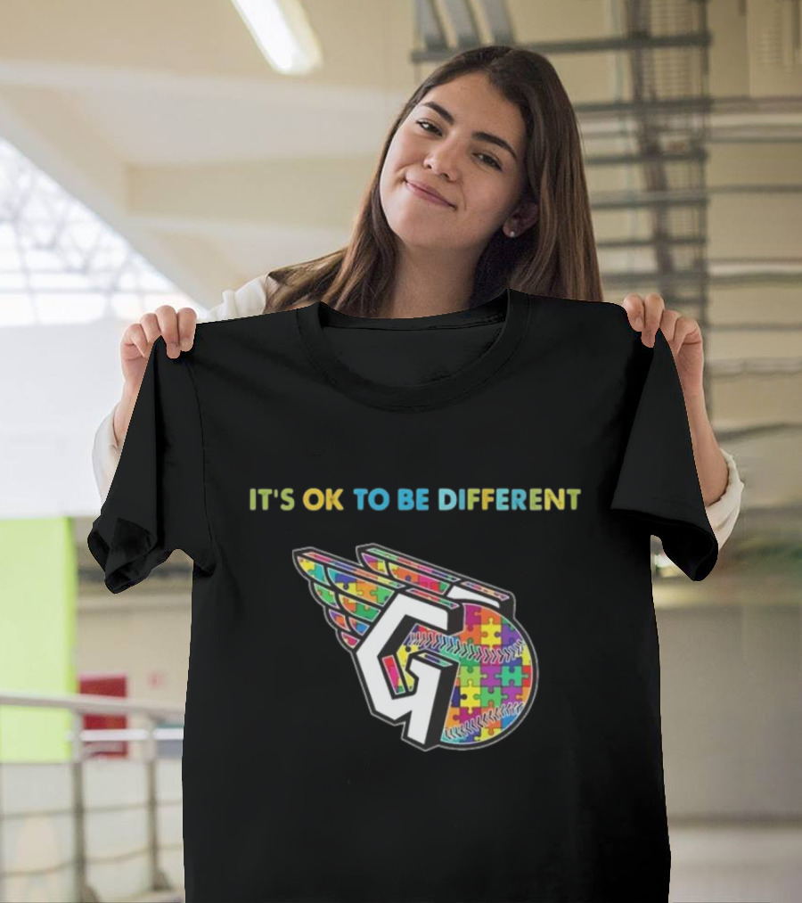 MLB Cleveland Guardians It's OK To Be Different Autism 2024 Puzzle T-Shirt