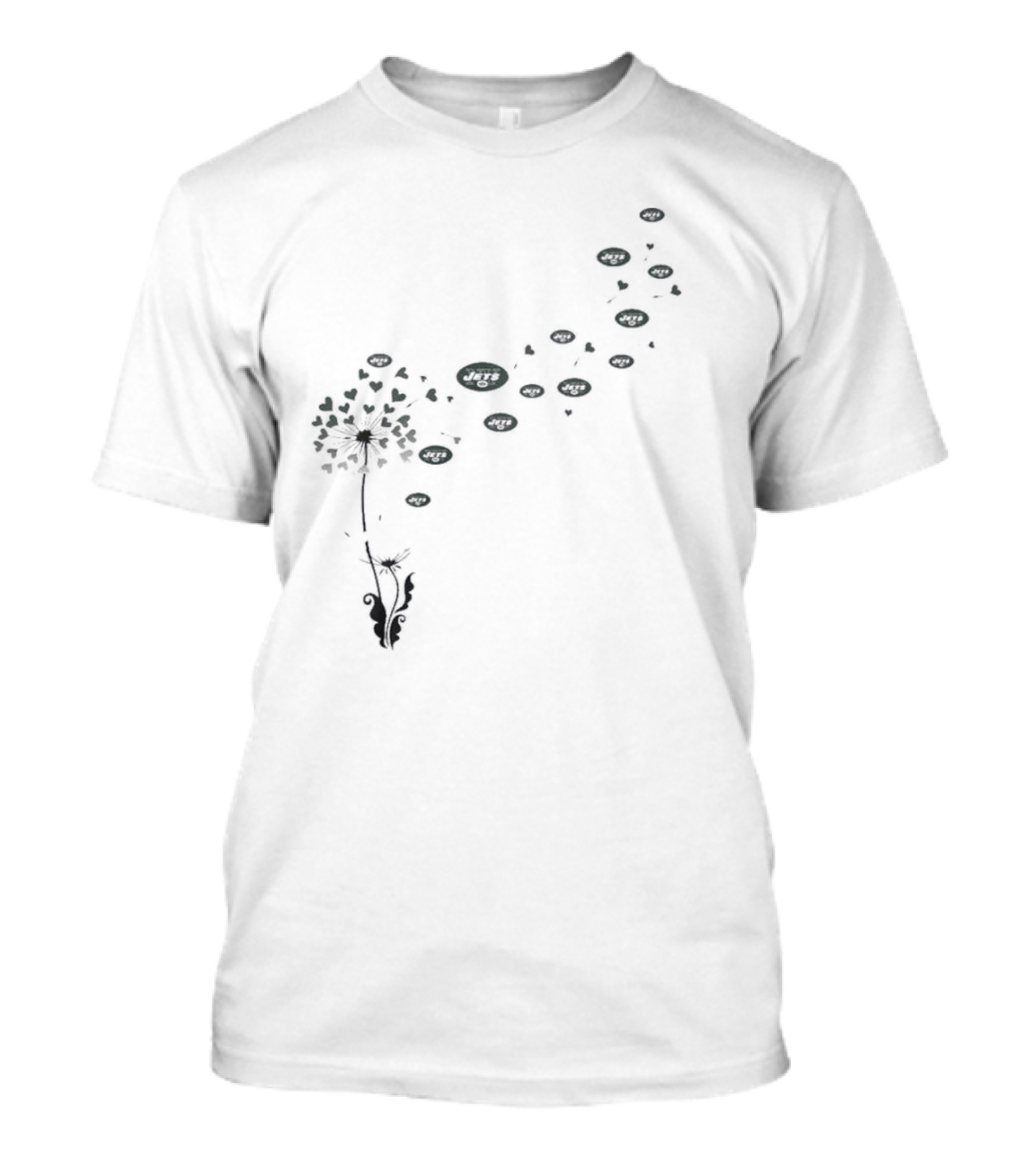 New York Jets Dandelion Logo Blossoms T-Shirt