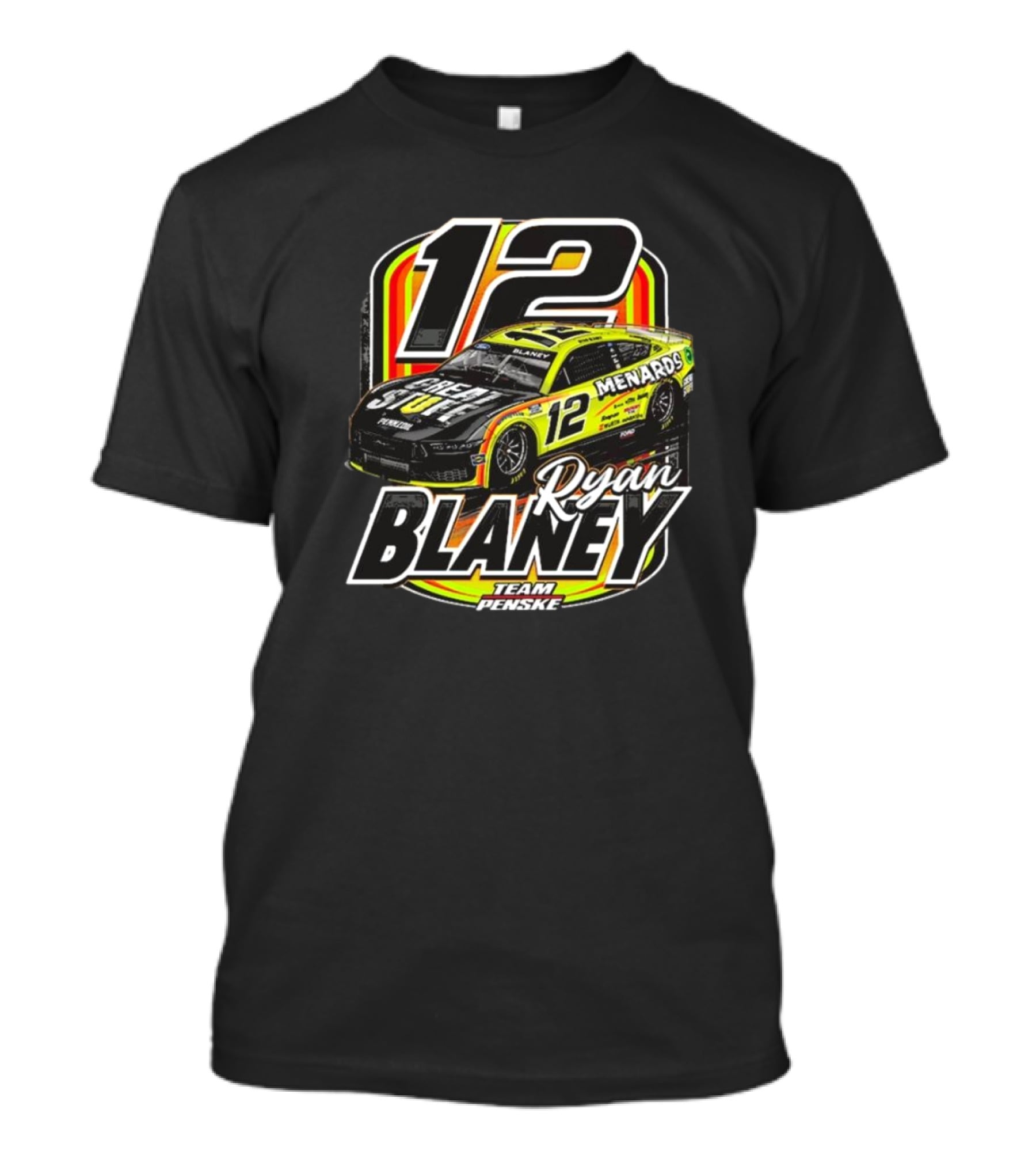 Menards Ryan Blaney Team Penske 12 NASCAR Racing Car T-Shirt