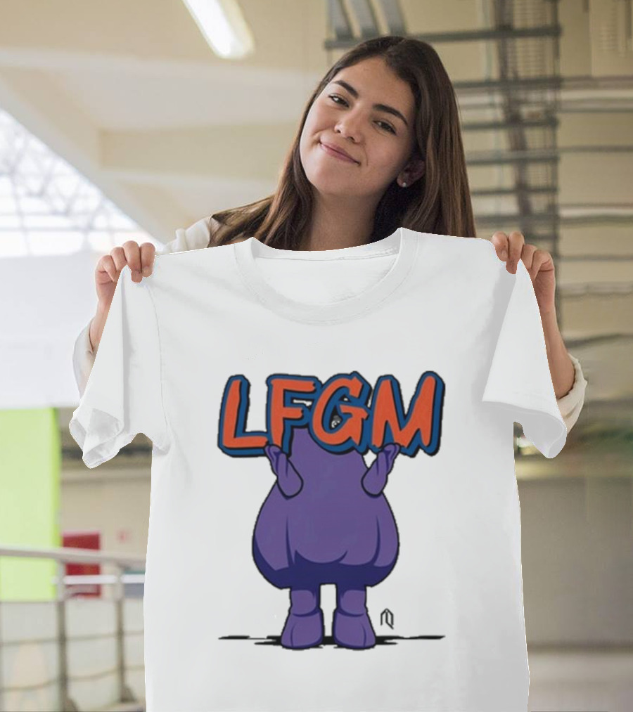 New York Mets LFGM Grimace Athlete T-Shirt