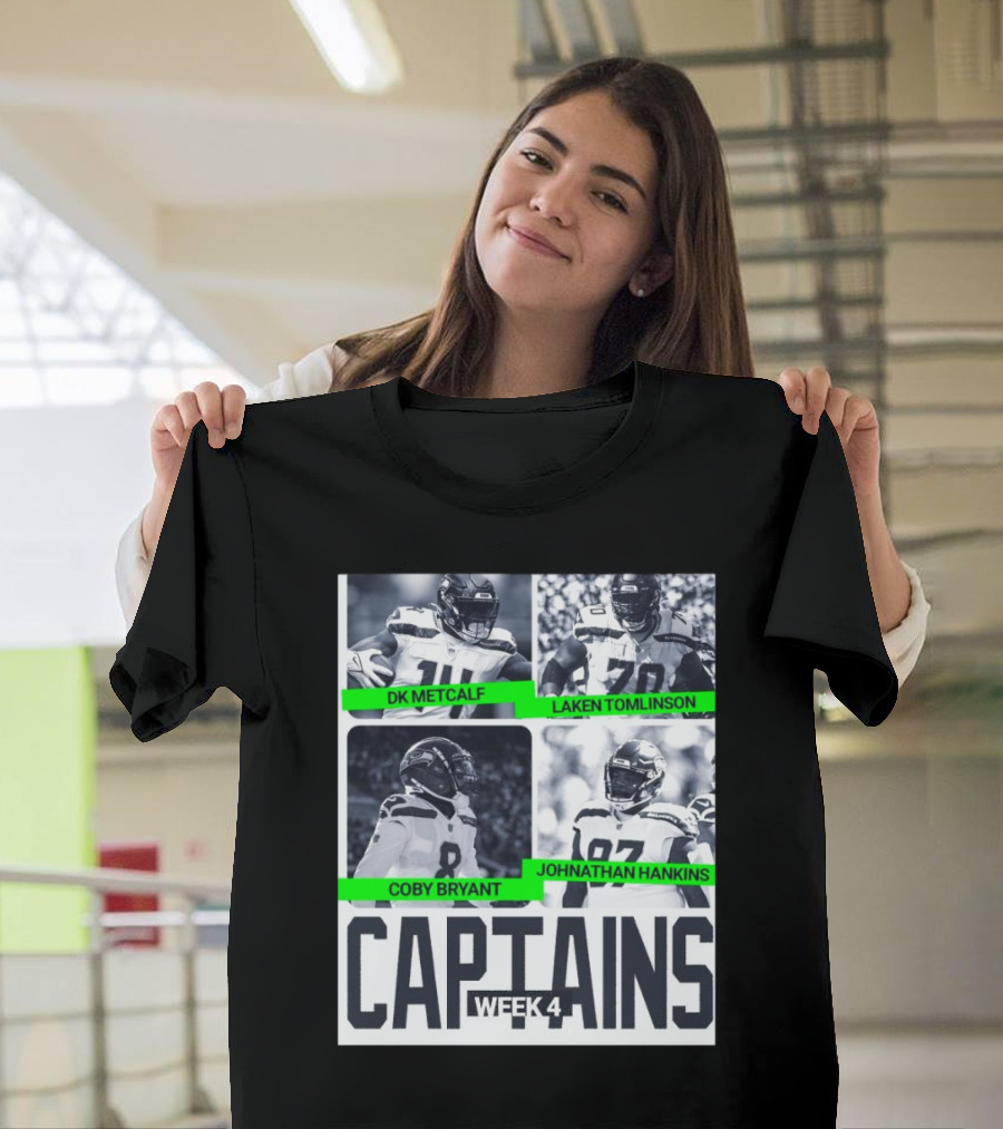 Week 4 Captains DK Metcalf Laken Tomlinson Coby Bryant Johnathan Hankins T-Shirt