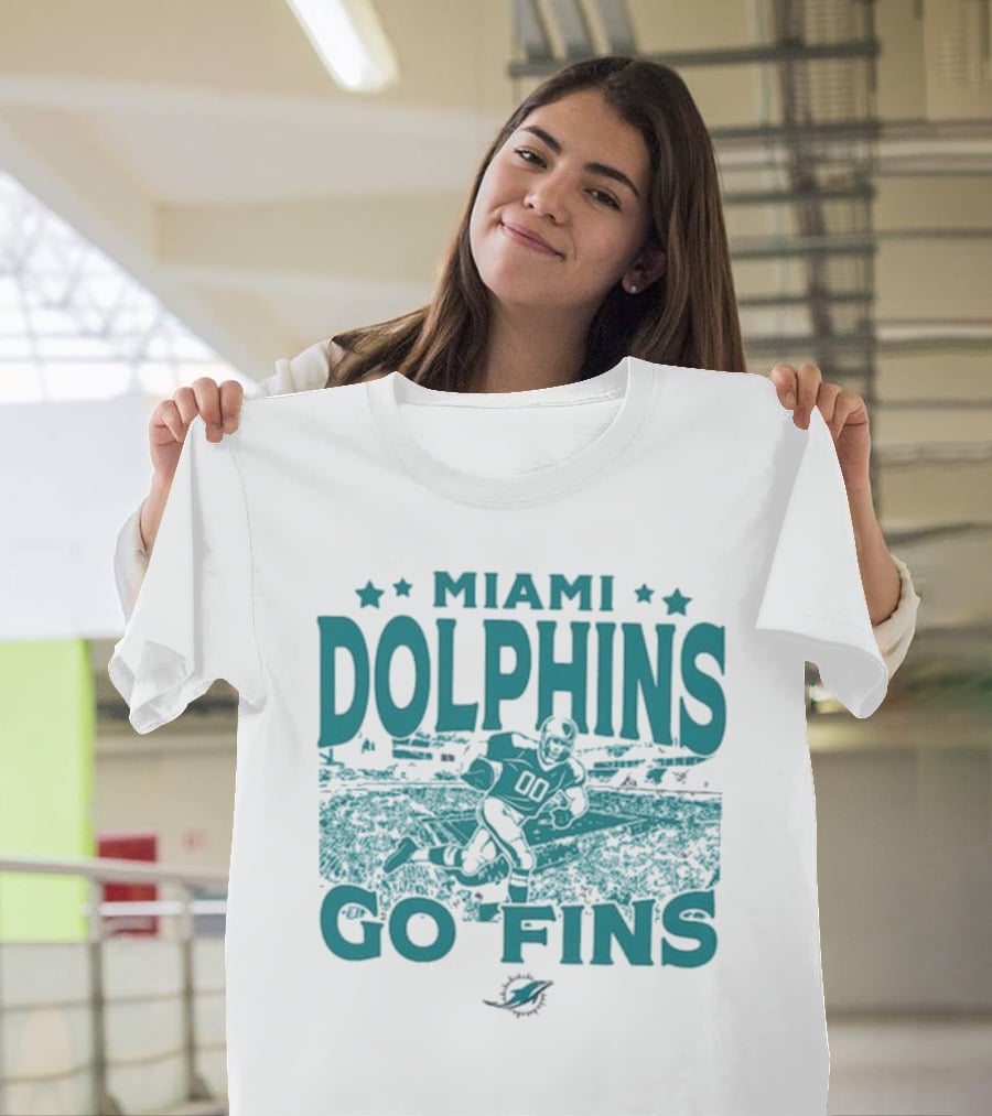 Miami Dolphins Go Fins Vintage Stadium Gameday T-Shirt