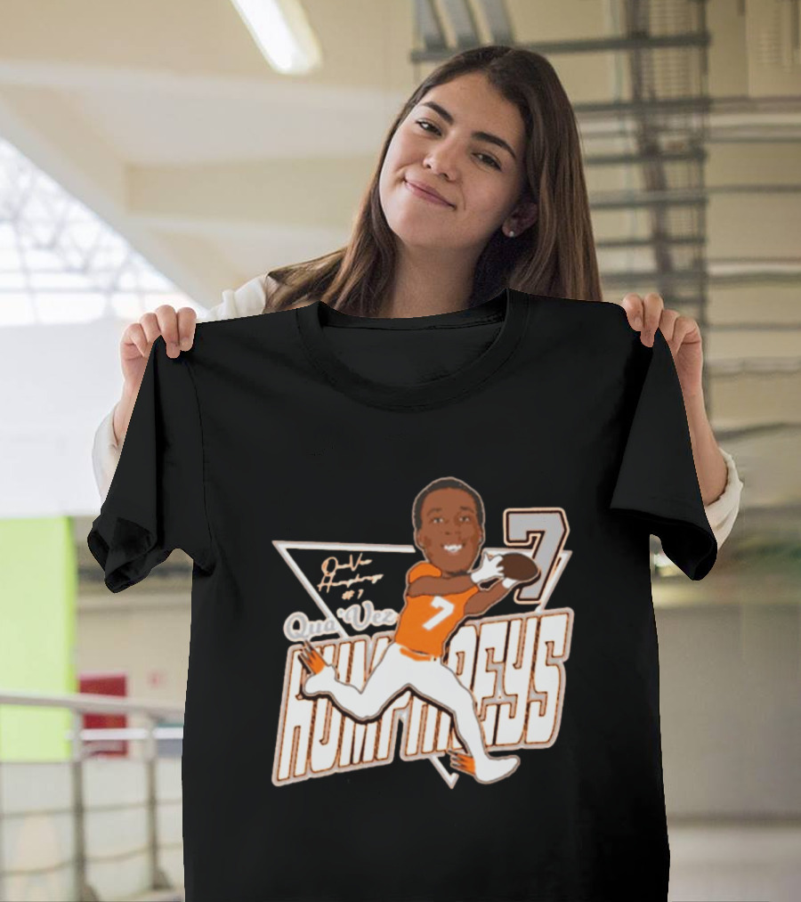 Qua’Vez Humphreys 7 Sam Houston Bearkats Football Caricature Signature T-Shirt