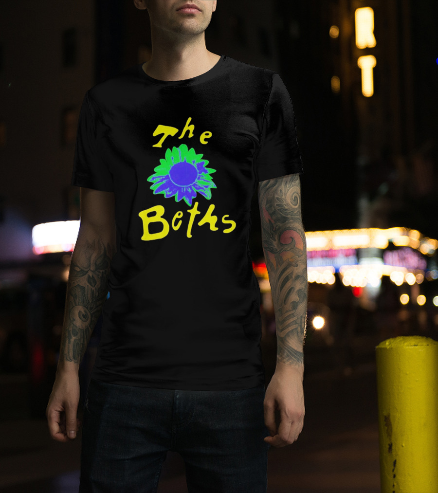 The Beths Bright Blue Green Flower T-Shirt