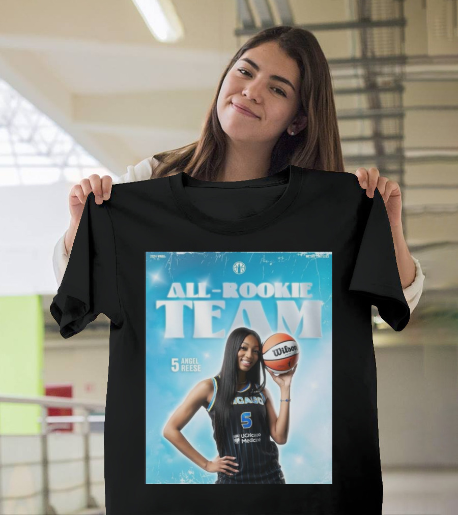 WNBA 2024 All-Rookie Team Angel Reese Chicago Sky Basketball Star T-Shirt