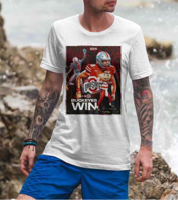 Ohio State Buckeyes Win 35 7 Over Iowa Hawkeyes Football 2024 Final Score T-Shirt