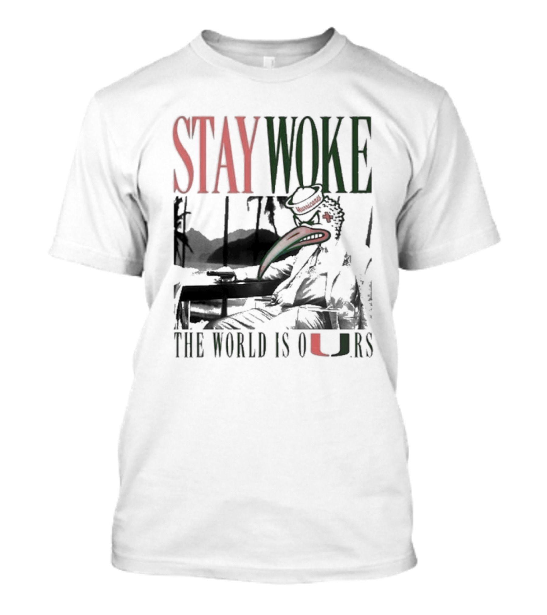 Stay Woke The World Is Ours Miami Hurricanes Vintage T-Shirt