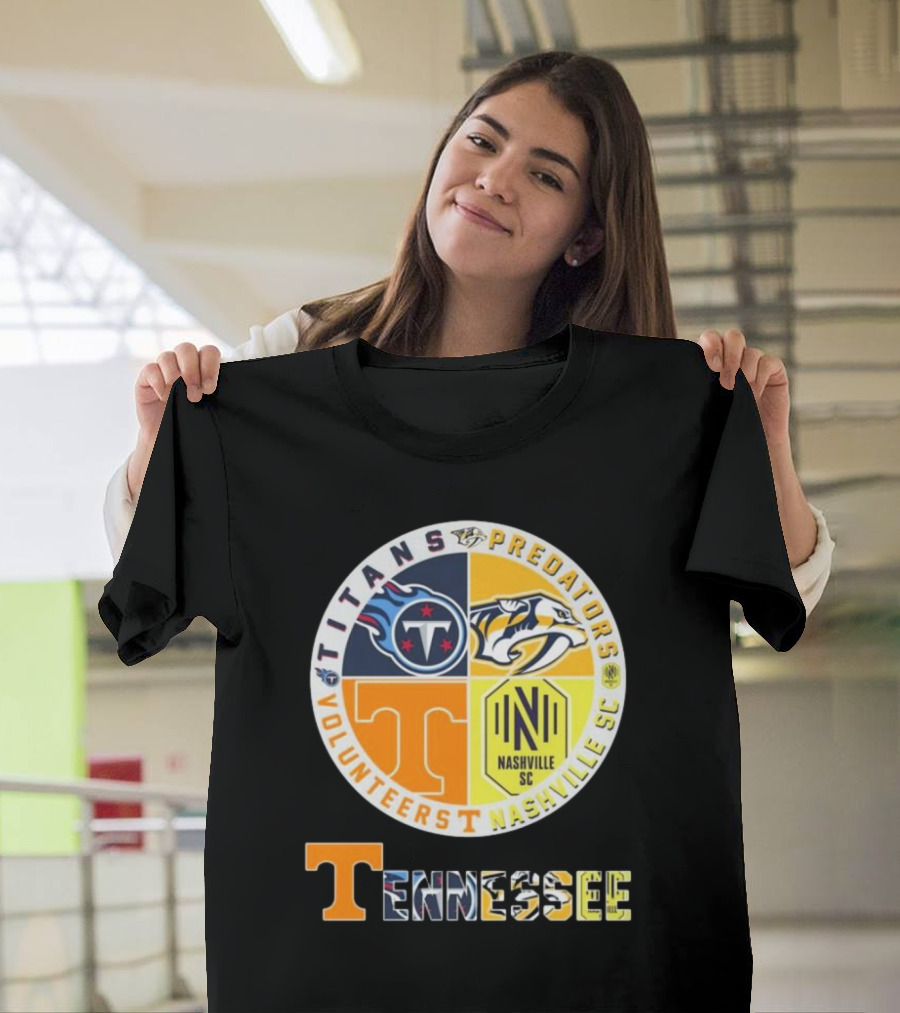 Tennessee Titans Predators Volunteers Nashville SC T-Shirt