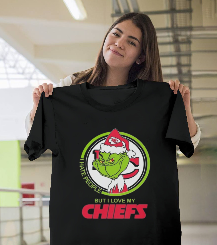 The Grinch I Hate People But I Love My Chiefs Kansas City T-Shirt