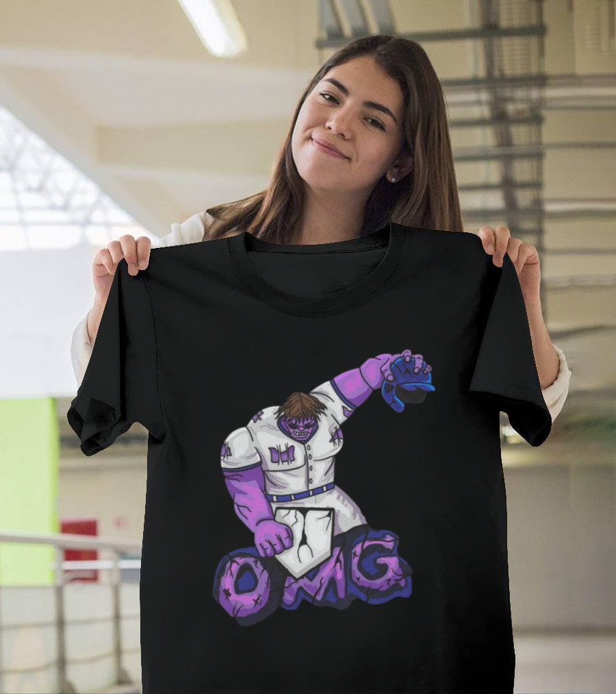 Winker Smash OMG Baseball Monster Character T-Shirt