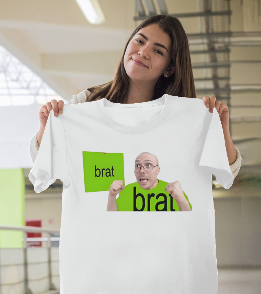 Anthony Fantano Brat Neon Green Double Brat Face T-Shirt