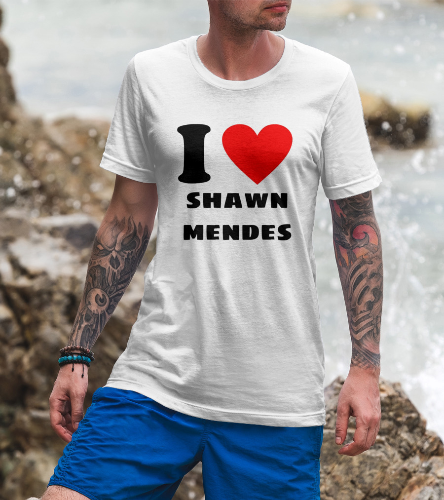 I Love Shawn Mendes Heart T-Shirt