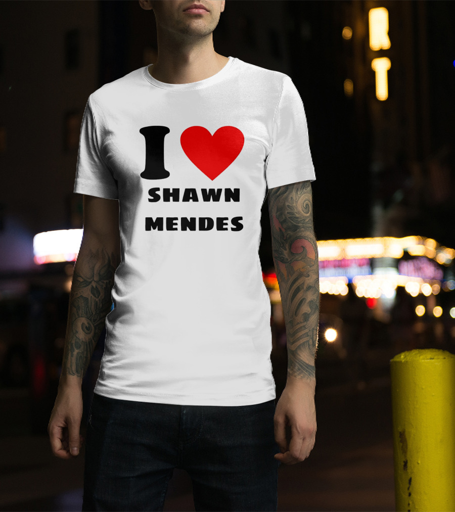 I Love Shawn Mendes Heart T-Shirt