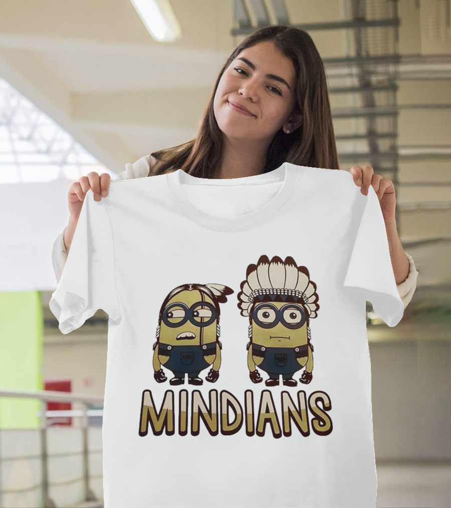 Mindian Minions with Native American Headdress T-Shirt