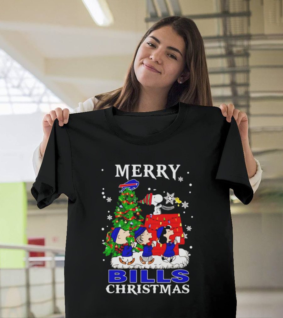 Merry Bills Christmas Peanuts Buffalo Bills T-Shirt