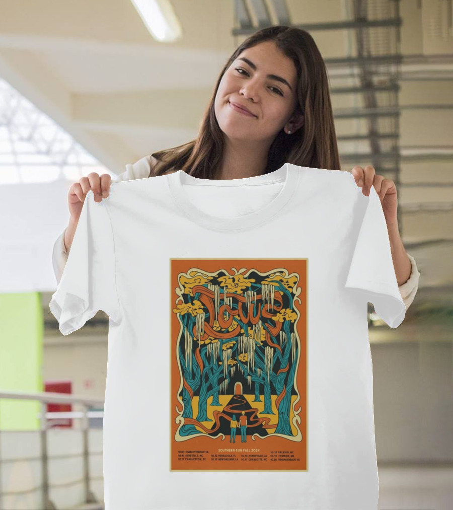 Lotus Southern Run Fall 2024 Tour Charlottesville Asheville Charleston Birmingham Huntsville Nashville Raleigh Wilmington Charlotte Richmond T-Shirt