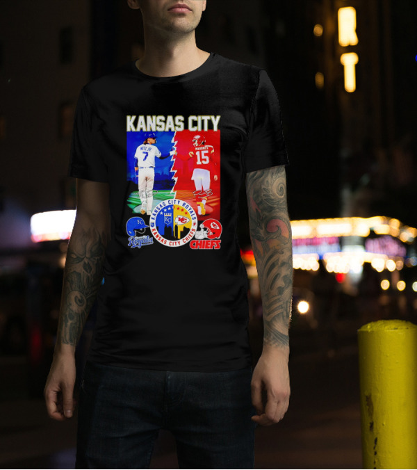 Kansas City Royals Witt Jr Chiefs Mahomes Signatures T-Shirt