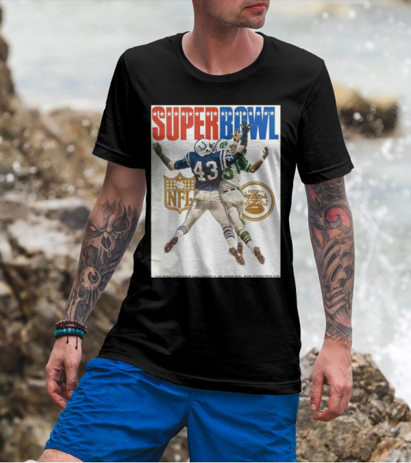 Super Bowl New York Jets Vs Indianapolis Colts Third World Championship Game January 12 1969 Miami Florida NFL AFL T-Shirt