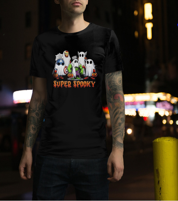 Super Spooky Halloween Avengers Ghost Costume Bash T-Shirt