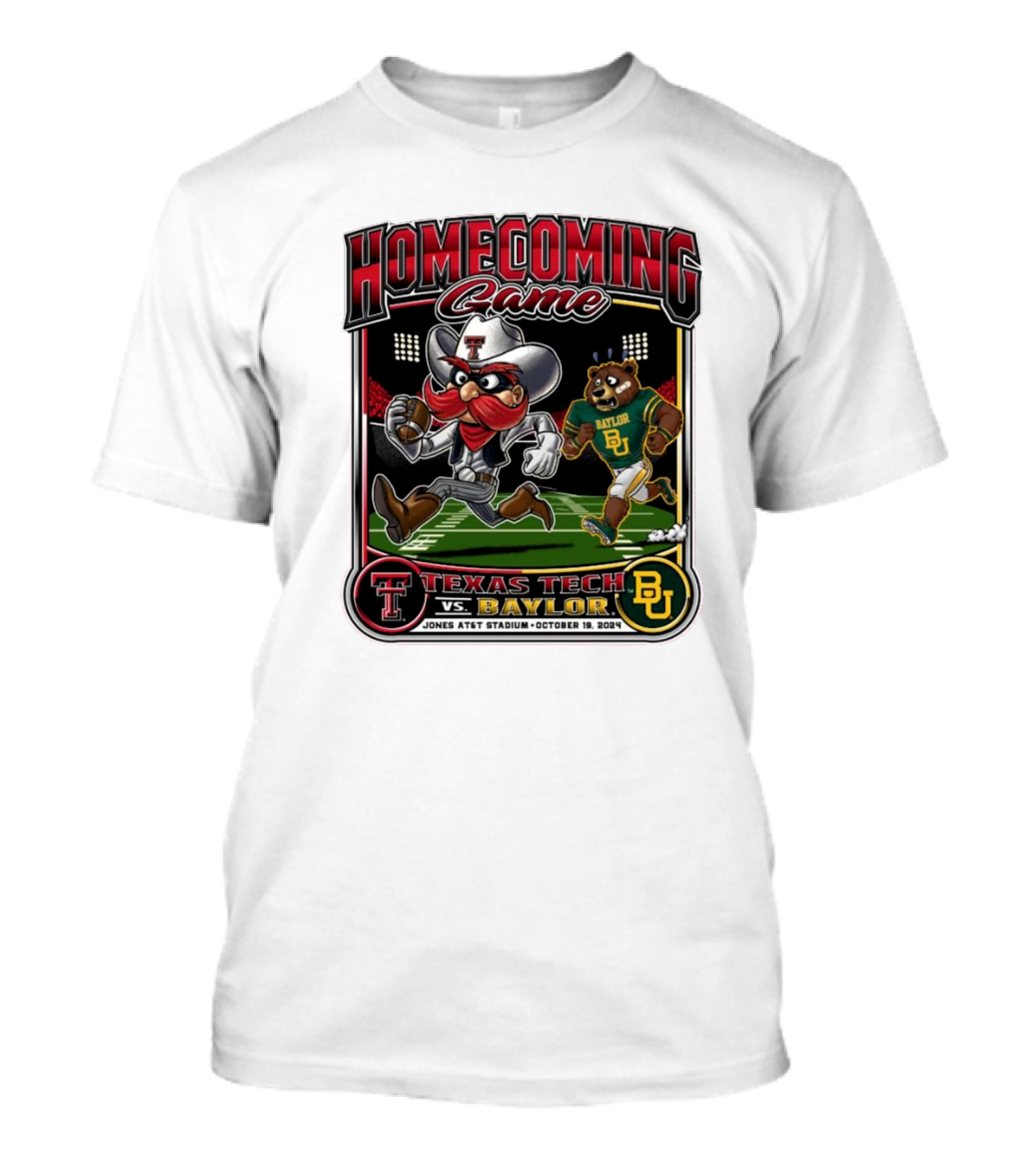 Homecoming Game Texas Tech Vs. Baylor Jones AT&T Stadium October 19 T-Shirt