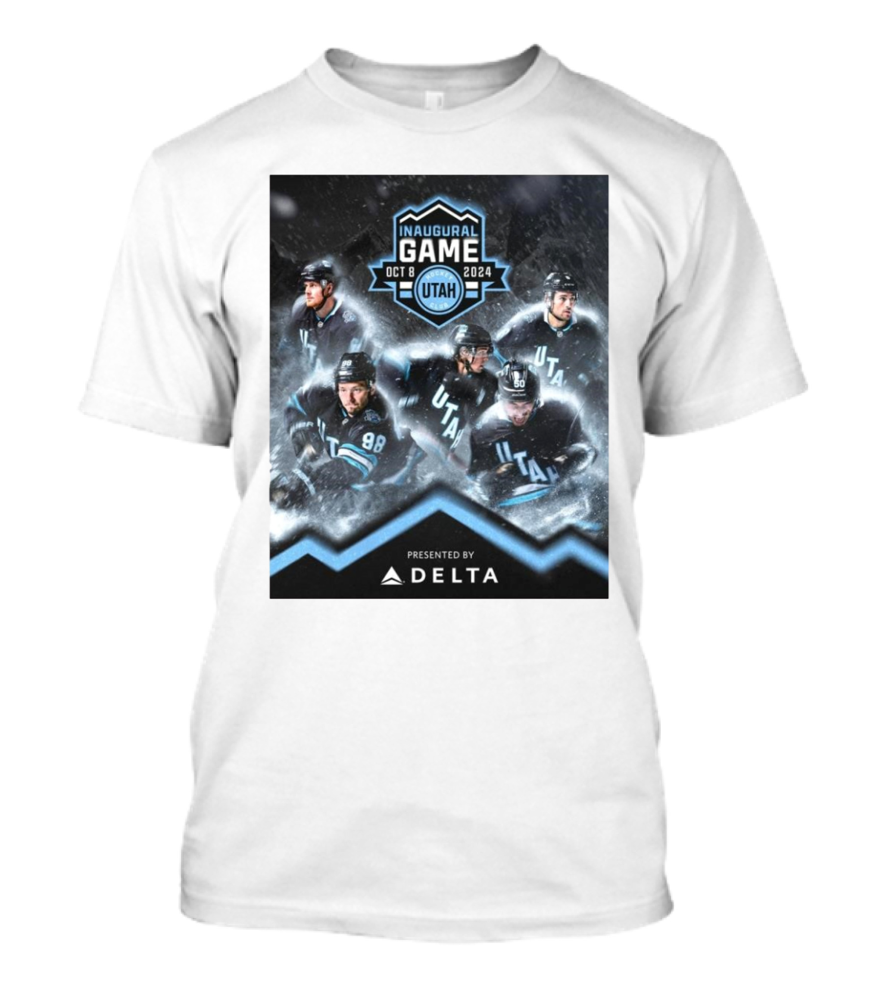 Utah Hockey Club Inaugural Game Oct 8 2024 Presented By Delta T-Shirt