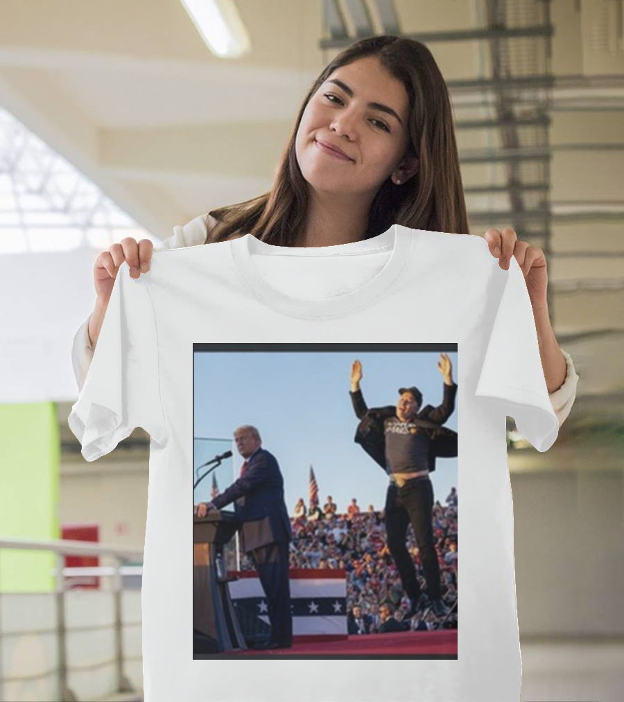 Elon Musk Donald Trump Occupy Mars MAGA Rally Scene T-Shirt