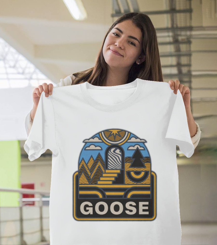 GOOSE Psychedelic Landscape Staircase T-Shirt