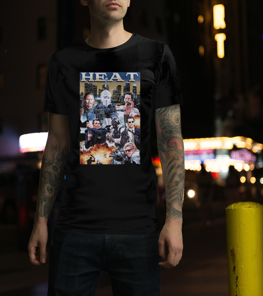 HEAT Movie Crossover Gunfight Action Heroes T-Shirt