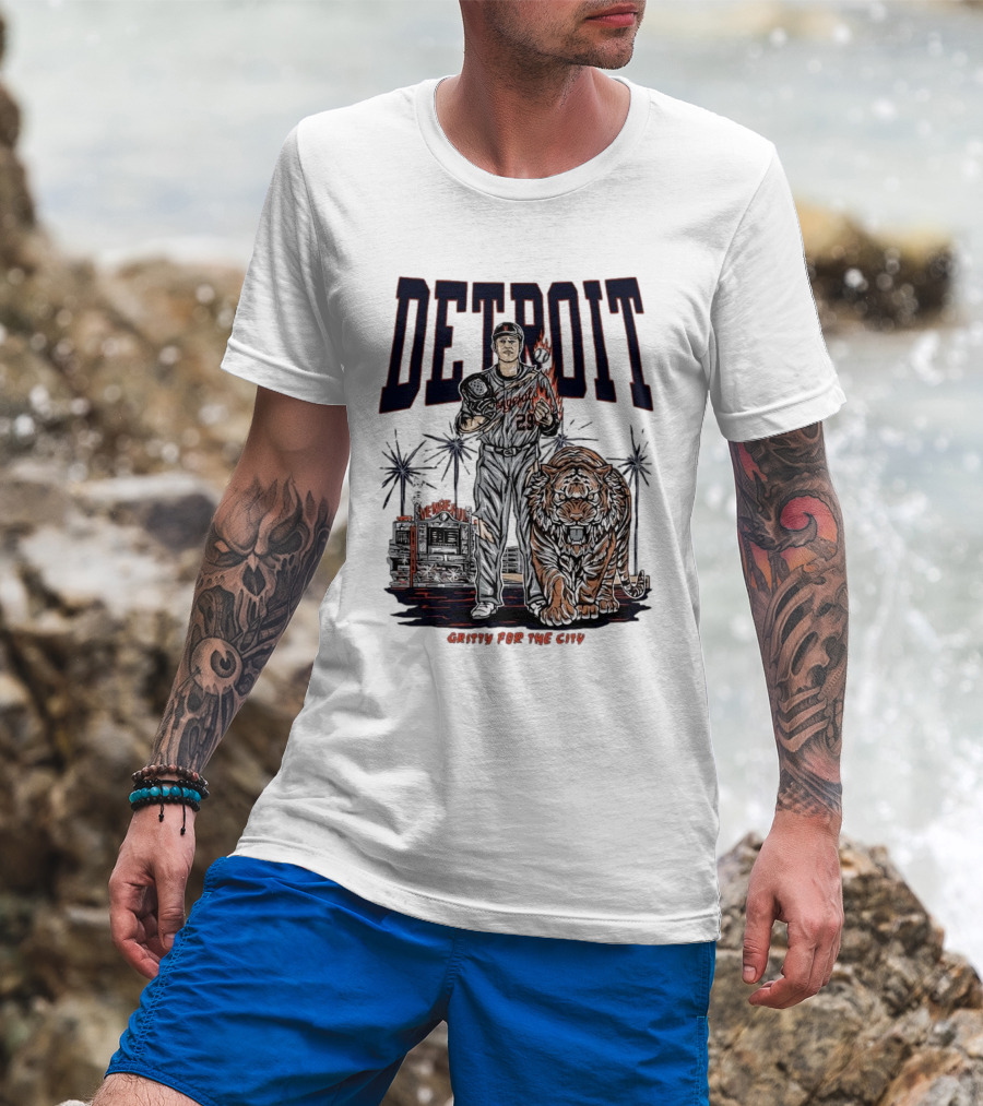 Detroit Tigers Gritty For The City Vengeful Collection MLB T-Shirt