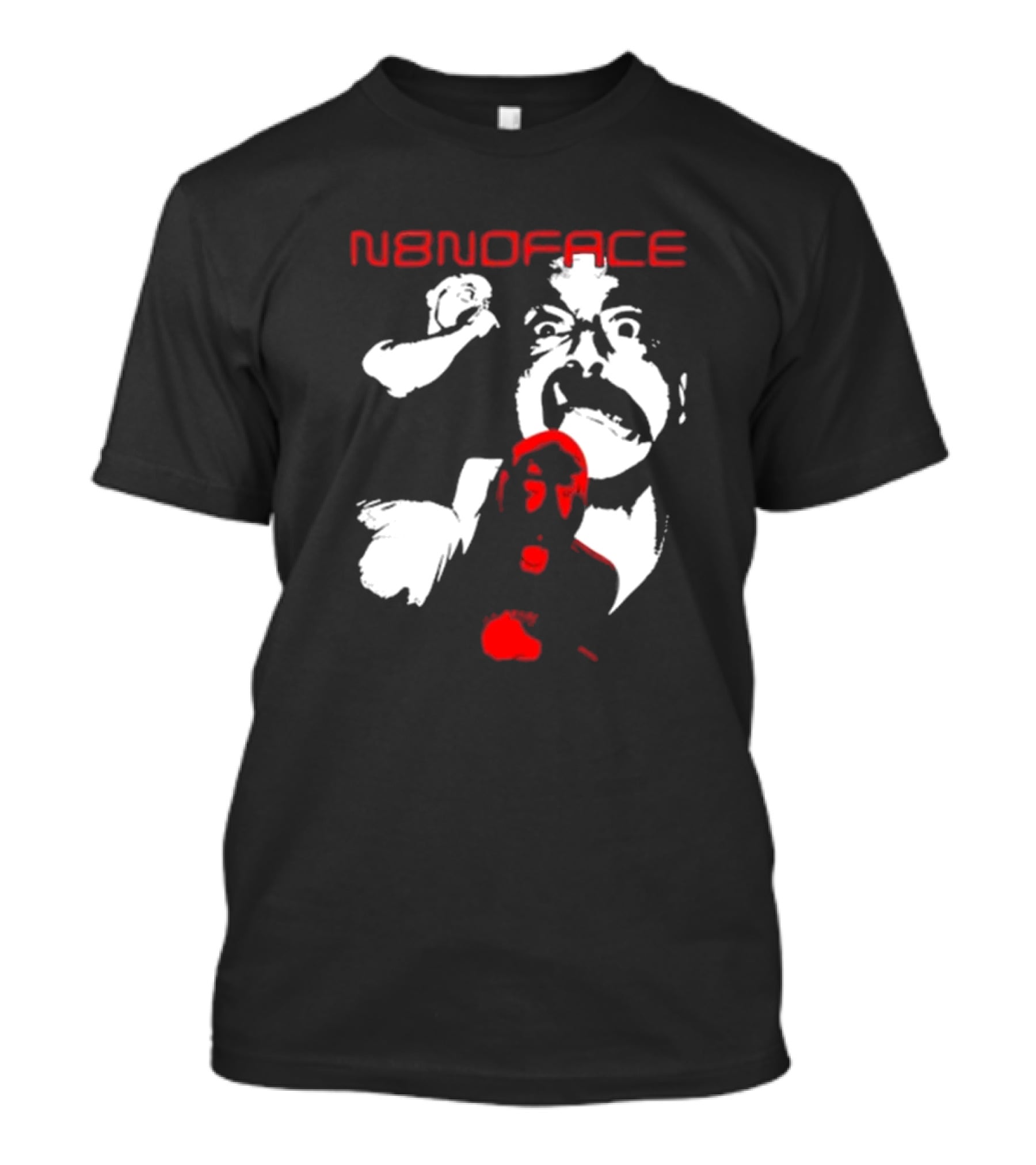 N8noface Expressive Faces Black Red T-Shirt