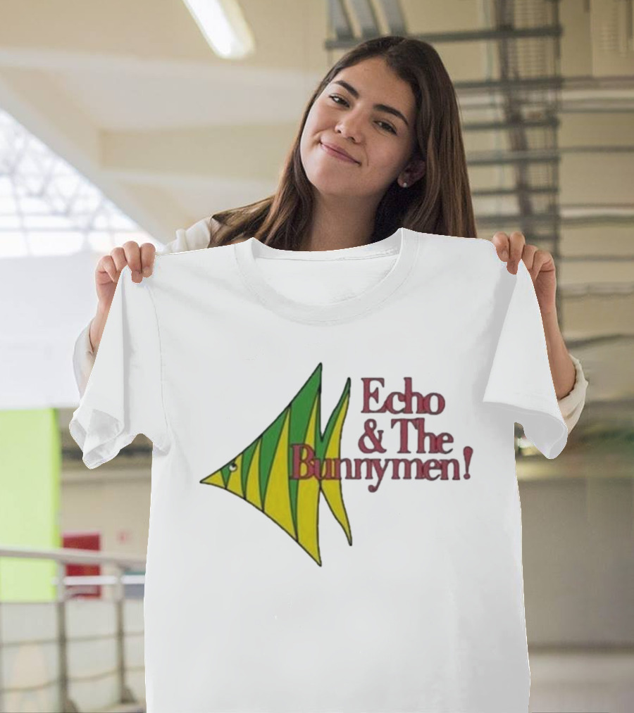 Echo And The Bunnymen Fish Graphic Bunnymen Store T-Shirt